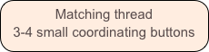 Matching thread
3-4 small coordinating buttons
